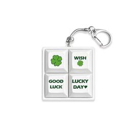 S2B Lucky And Cozy Keycap Keyring Mechanical Switch Clicky Keychain Kitty Daily Cozy Lucky Vicky Lucky Clover Happy Brain Hipster Dog _ Made in Korea